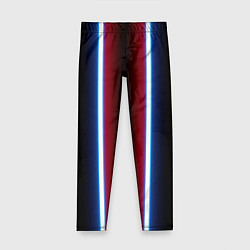 Леггинсы для девочки Color white blue red neon, цвет: 3D-принт
