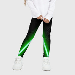 Леггинсы для девочки Color neon green, цвет: 3D-принт — фото 2