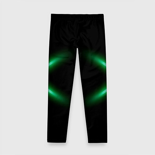 Детские легинсы Neon green lines / 3D-принт – фото 2