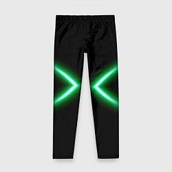 Леггинсы для девочки Neon green lines, цвет: 3D-принт
