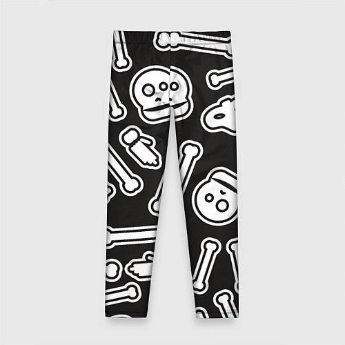 Детские легинсы Черепки и костяшки / 3D-принт – фото 2