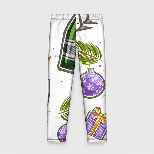 Детские легинсы Новогодний вайб / 3D-принт – фото 2