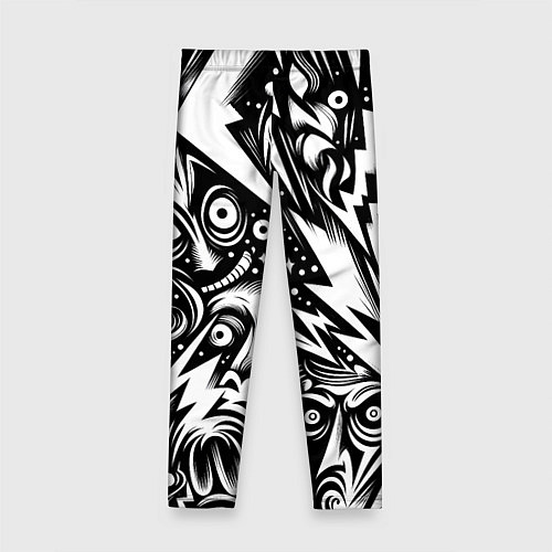 Детские легинсы Lightnings and faces - ai art fantasy / 3D-принт – фото 2