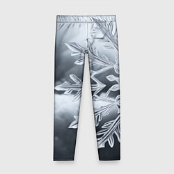 Леггинсы для девочки Снежинка на черно белое, цвет: 3D-принт