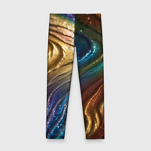Детские легинсы Сморщенные складочки жидкости / 3D-принт – фото 2