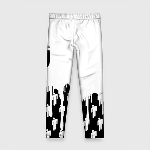 Детские легинсы Ювентус краски люди / 3D-принт – фото 2