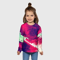 Лонгслив детский Брызги красок, цвет: 3D-принт — фото 2