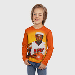Лонгслив детский LeBron James: Heat, цвет: 3D-принт — фото 2