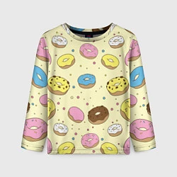 Лонгслив детский Сладкие пончики, цвет: 3D-принт
