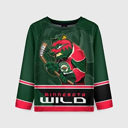 Лонгслив детский Minnesota Wild, цвет: 3D-принт