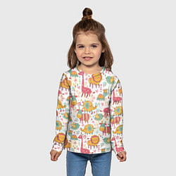 Лонгслив детский Милые зверюшки, цвет: 3D-принт — фото 2