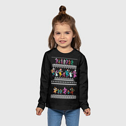 Лонгслив детский Новогодний свитер Злодеи, цвет: 3D-принт — фото 2
