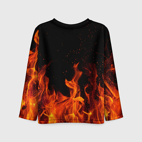 Детский лонгслив Стихия огня / 3D-принт – фото 2