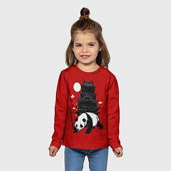 Лонгслив детский Panda Warrior, цвет: 3D-принт — фото 2