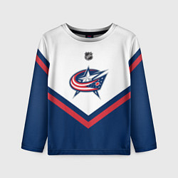 Лонгслив детский NHL: Columbus Blue Jackets, цвет: 3D-принт