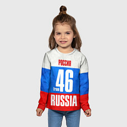 Лонгслив детский Russia: from 46, цвет: 3D-принт — фото 2