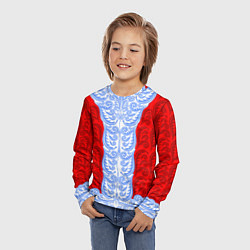 Лонгслив детский Облачение Деда Мороза, цвет: 3D-принт — фото 2