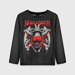 Лонгслив детский Megadeth: Blooded Skull, цвет: 3D-принт