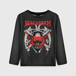 Лонгслив детский Megadeth: Blooded Skull, цвет: 3D-принт