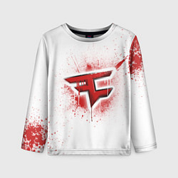 Лонгслив детский FaZe Clan: White collection, цвет: 3D-принт