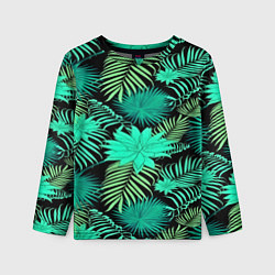 Лонгслив детский Tropical pattern, цвет: 3D-принт