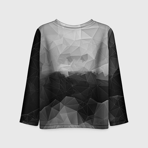 Детский лонгслив Polygon gray / 3D-принт – фото 2
