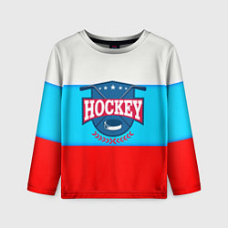 Лонгслив детский Hockey Russia, цвет: 3D-принт