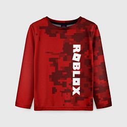 Лонгслив детский ROBLOX: Red Camo, цвет: 3D-принт