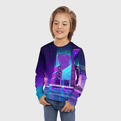 Лонгслив детский Neon Nights, цвет: 3D-принт — фото 2