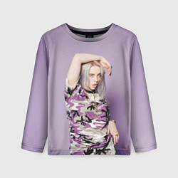 Лонгслив детский Billie Eilish: Violet Camo, цвет: 3D-принт