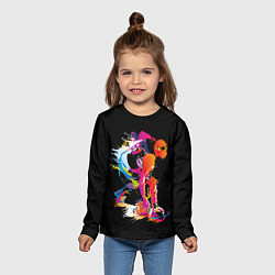 Лонгслив детский Баскетболист Карим Абдул-Джаббар, цвет: 3D-принт — фото 2