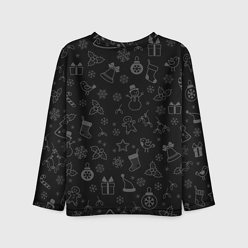 Детский лонгслив Merry Christmas - french bulldog / 3D-принт – фото 2