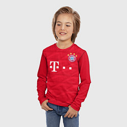 Лонгслив детский FC Bayern: Lewandowski Home 19-20, цвет: 3D-принт — фото 2