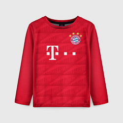 Лонгслив детский FC Bayern: Lewandowski Home 19-20, цвет: 3D-принт