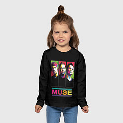 Лонгслив детский Muse pop-art, цвет: 3D-принт — фото 2