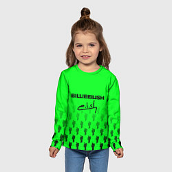 Лонгслив детский Billie Eilish: Green Autograph, цвет: 3D-принт — фото 2