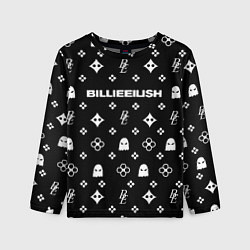 Детский лонгслив Billie Eilish: Black Pattern