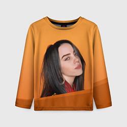 Лонгслив детский BILLIE EILISH: Orange Mood, цвет: 3D-принт