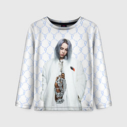 Лонгслив детский BILLIE EILISH: White Fashion, цвет: 3D-принт