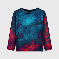 Лонгслив детский Blue and Red abstract, цвет: 3D-принт