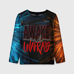 Лонгслив детский Awake unafraid, цвет: 3D-принт