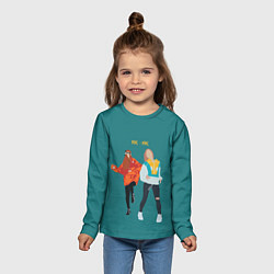 Лонгслив детский Кис-кис, цвет: 3D-принт — фото 2