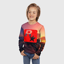 Лонгслив детский GTA ROCKSTAR, цвет: 3D-принт — фото 2