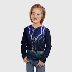 Лонгслив детский ГРОЗНЫЙ КОШАК, цвет: 3D-принт — фото 2