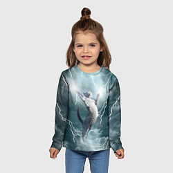 Лонгслив детский Грозовой кошак, цвет: 3D-принт — фото 2