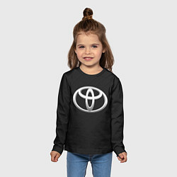 Лонгслив детский Toyota carbon, цвет: 3D-принт — фото 2