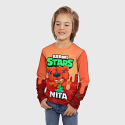 Лонгслив детский BRAWL STARS NITA, цвет: 3D-принт — фото 2