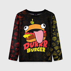 Лонгслив детский Fortnite Durrr Burger, цвет: 3D-принт
