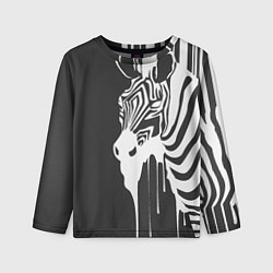 Детский лонгслив Зебра