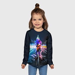 Лонгслив детский SONIC, цвет: 3D-принт — фото 2